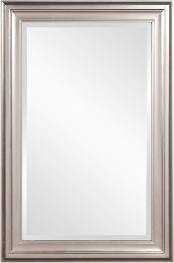 Howard Elliott George Rectangular Bright Silver Wall Mirror