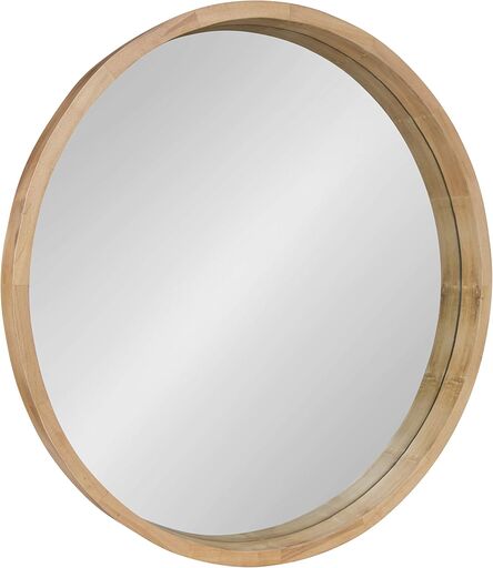 Kate and Laurel Hutton Round Wall Mirror 30 Inch