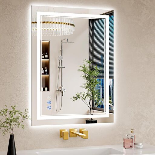 WISSMIELS 24"x32" LED Bathroom Mirror