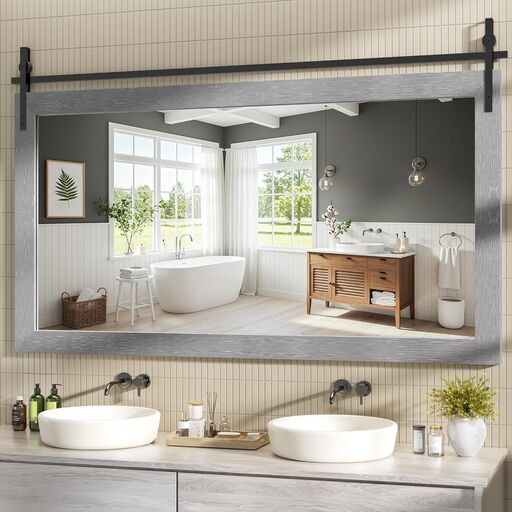 Hasipu Farmhouse Bathroom Mirror 60"x30"