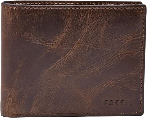 Fossil Men's Derrick RFID-Blocking Leather Bifold Wallet