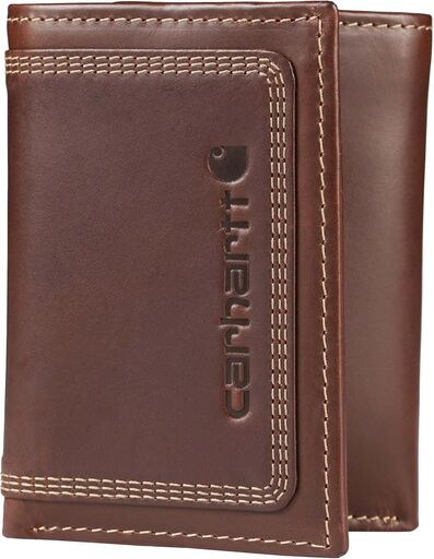 Carhartt Men's Rugged Leather Triple Stitch Wallet