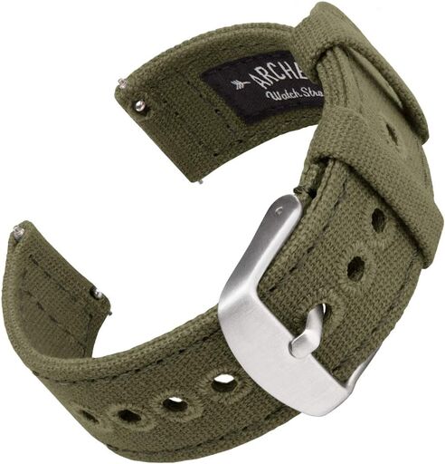 Archer Watch Straps - Canvas Quick Release Band