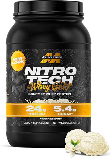 MuscleTech Nitro-Tech Whey Gold (Vanilla Cream, 2LB)