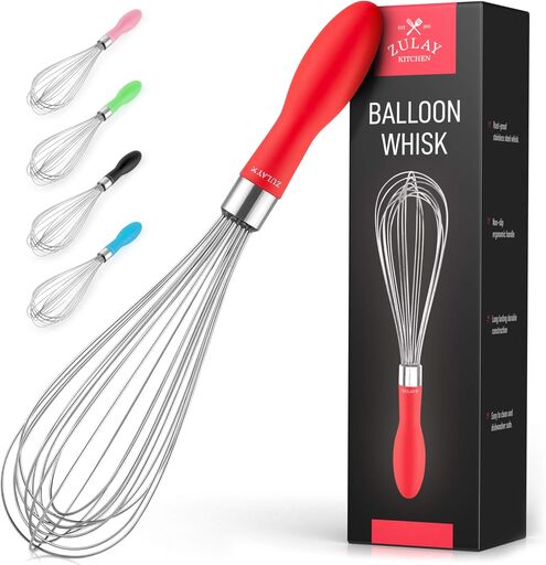 Zulay Kitchen Stainless Steel Balloon Whisk 12 Inch